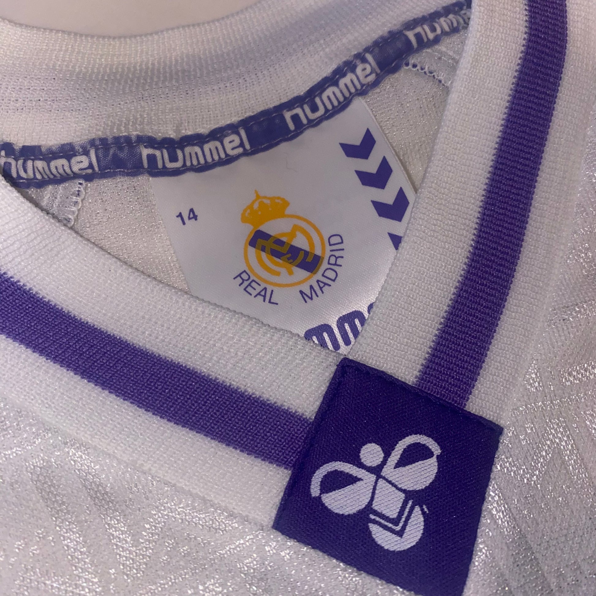 Camiseta retro Real Madrid 90/91 local niño